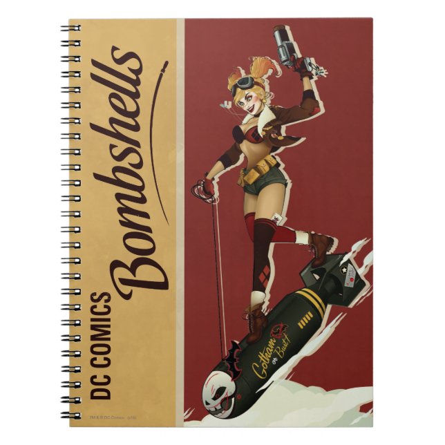 Harley Quinn Bombshells Pinup Notebook (Front)