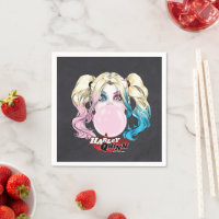 Harley Quinn Girls Chalkboard Birthday