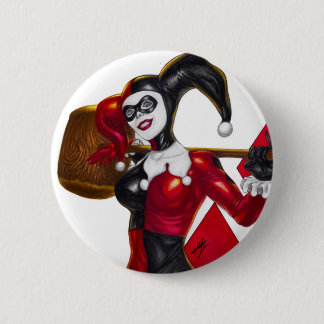 Harley Quinn ~ Harleen Quinzel 6 Cm Round Badge