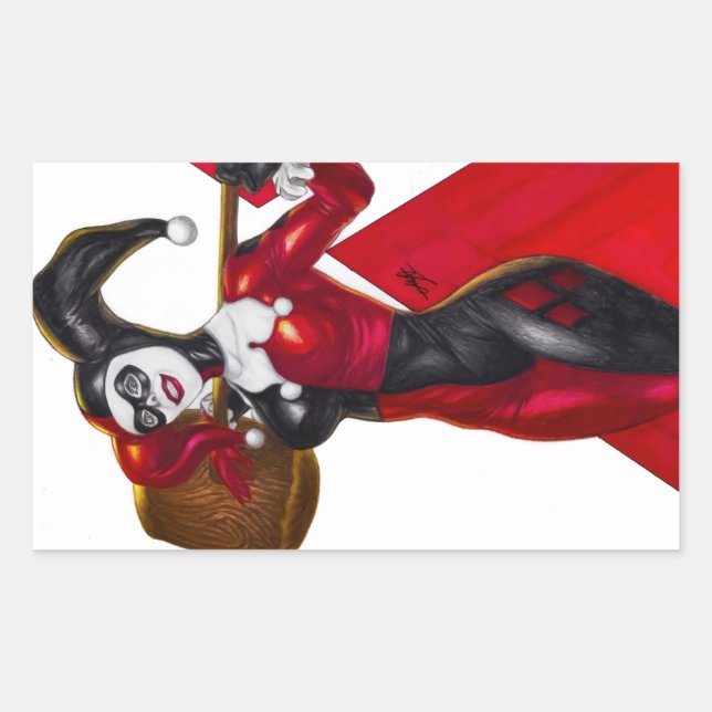 Harley Quinn ~ Harleen Quinzel Rectangular Sticker (Front)
