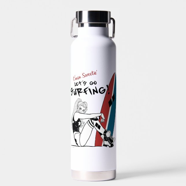 Harley Quinn - Let's Go Surfing Water Bottle (Front)