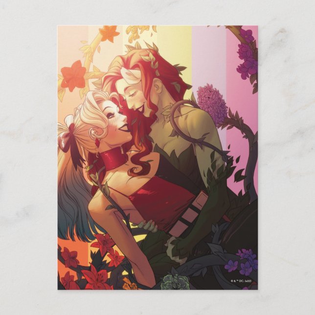 Harley Quinn & Poison Ivy Pride Comic Cover Postcard (Front)
