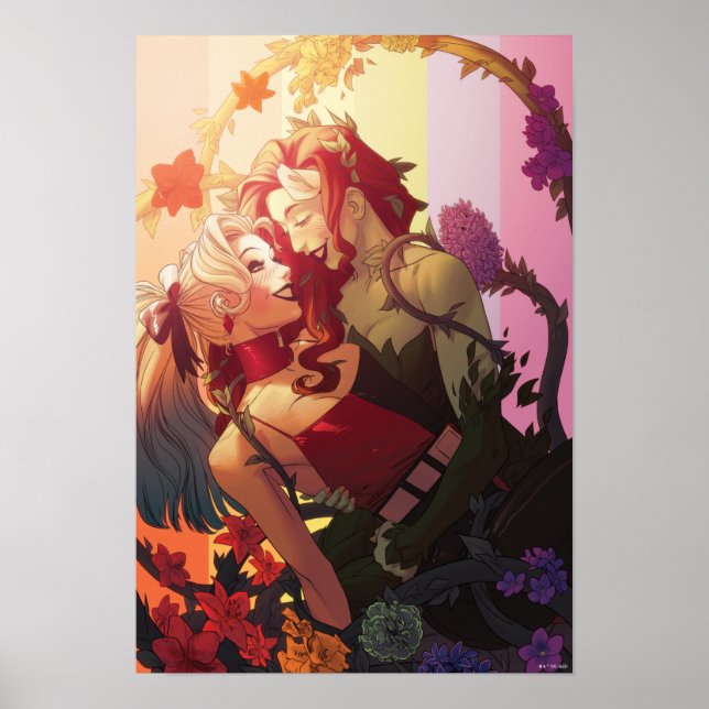 Harley Quinn & Poison Ivy Pride Comic Cover Poster (Front)