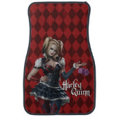 Harley Quinn With Fuzzy Dice Car Mat (Front)