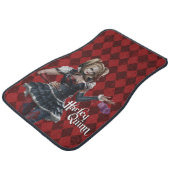 Harley Quinn With Fuzzy Dice Car Mat (Angled)