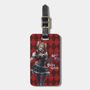 Harley Quinn With Fuzzy Dice Luggage Tag