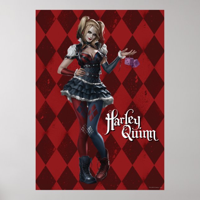 Harley Quinn With Fuzzy Dice Poster (Front)