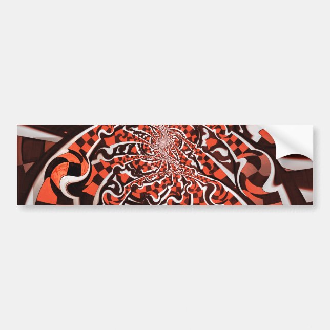 Harley Quinn's Peppermint Candycan Kissed Fractals Bumper Sticker (Front)