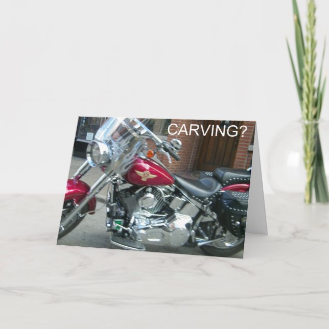 HARLEY STYLE CARVING FOR HALLOWEEN CARD (Front)