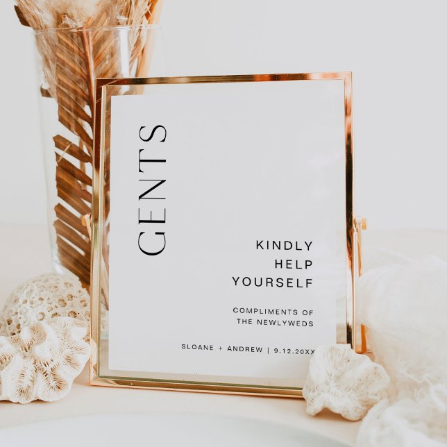 HARLOW Bathroom Basket Wedding Sign Mens Room (Creator Uploaded)