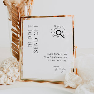 HARLOW Bubbles Wedding Send Off Sign