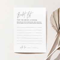 HARLOW Bucket List Bridal Shower Card