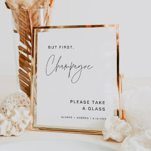 HARLOW But First Champagne Wedding Sign
