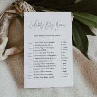 HARLOW Celebrity Baby Name Baby Shower Game