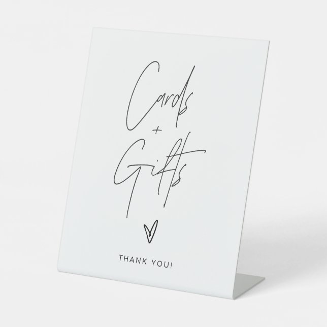 HARLOW Edgy Modern Minimalist Cards & Gifts Sign (Front)