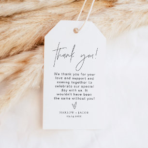 HARLOW Edgy Modern Minimalist Thank You Favour Gift Tags