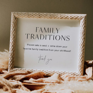 HARLOW Family Traditions Baby Shower Sign