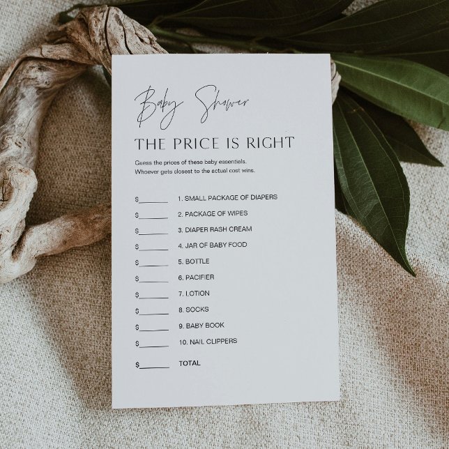 HARLOW Guess the Price Baby Shower Game (Creator Uploaded)