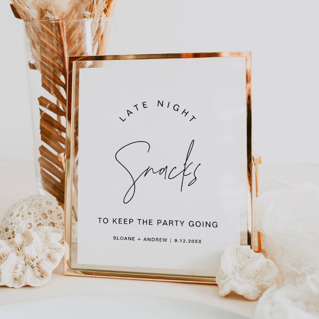 HARLOW Late Night Snacks Wedding Sign (Creator Uploaded)