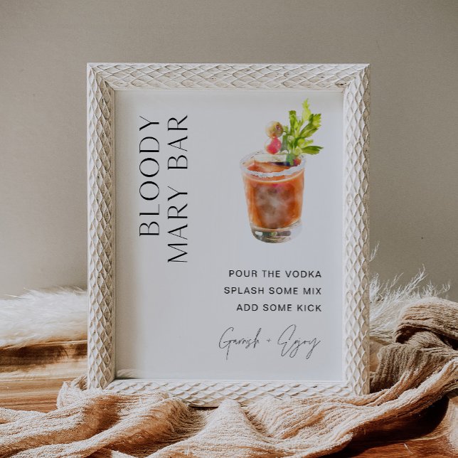 HARLOW Minimalist Bloody Mary Bar Sign  (Creator Uploaded)