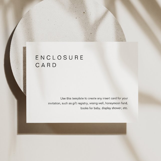 HARLOW Minimalist Enclosure Card Invitation Insert (Creator Uploaded)