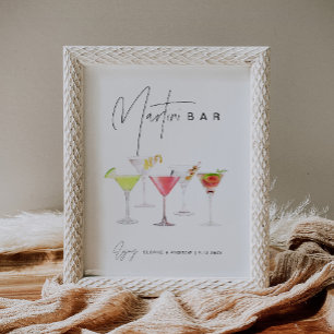 HARLOW Minimalist Martini Bar Sign