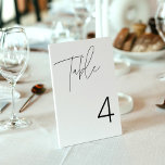 HARLOW Minimalist Modern Table Number Card<br><div class="desc">Harlow Collection - a perfect blend of clean sophistication and modern flair. It's designed with a modern script font that exudes style and 
elegance. Each product in the collection is thoughtfully crafted to showcase a look that is both timeless and on-trend.</div>