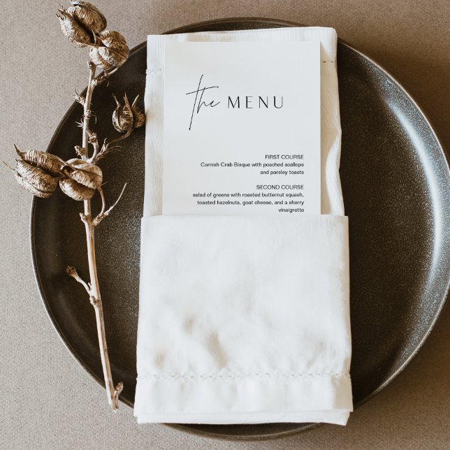 HARLOW Minimalist Wedding Menu 4x9 (Creator Uploaded)