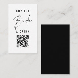 HARLOW Modern Bold Buy the Bride a Drink QR Code N Card