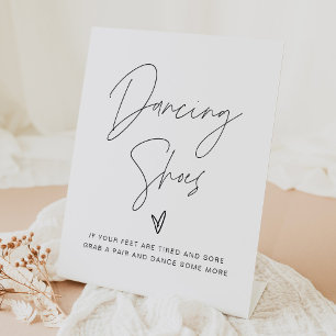 HARLOW Modern Dancing Shoes Flip Flop Wedding Pedestal Sign