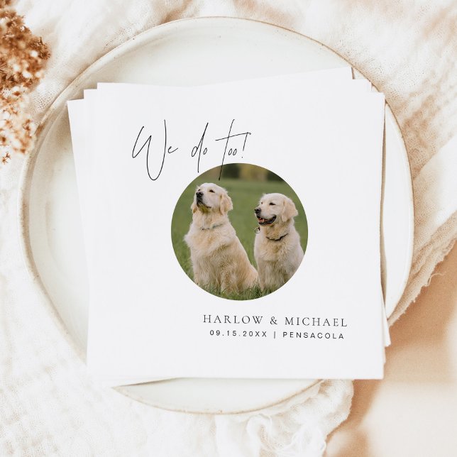 HARLOW Modern Minimalist We Do Too Wedding Napkin (Creator Uploaded)