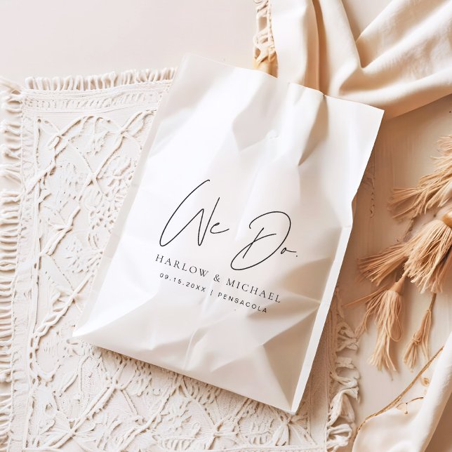 HARLOW Modern Minimalist We Do Wedding Favour Bags (Creator Uploaded)