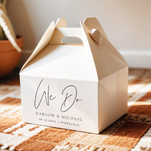 HARLOW Modern Minimalist We Do Wedding Favour Box