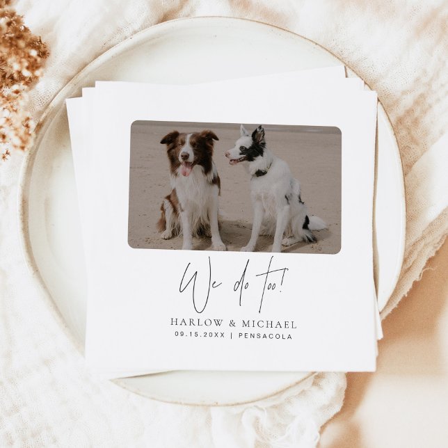 HARLOW Modern Minimalist We Do Wedding Napkin (Creator Uploaded)