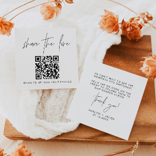 HARLOW Modern Share the Love QR Code Table Cards