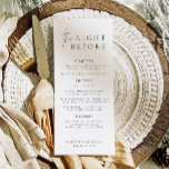 HARLOW Modern The Night Before Rehearsal Menu Card<br><div class="desc">The Harlow Wedding Collection features an edgy modern font and simple minimalist design. Perfect for your simple,  timeless couple.</div>