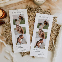 HARLOW Photo Strip Minimalist Save The Date 4x9