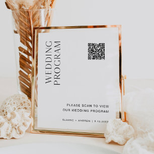 HARLOW Wedding Program QR Code Wedding Sign