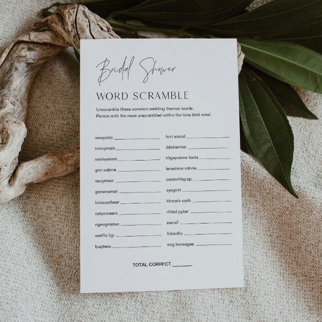 HARLOW Word Scramble Bridal Shower Game (Creator Uploaded)