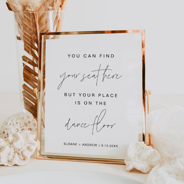HARLOW You Can Find Your Seat Here Wedding Sign (Creator Uploaded)