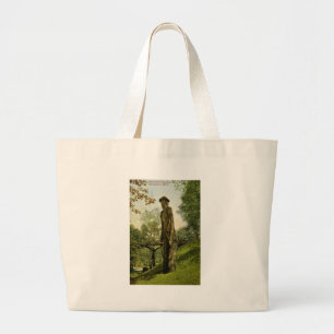 Harlow's Wooden Man Marquette, Michigan Large Tote Bag