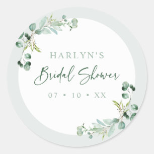 HARLYN Eucalyptus Bridal Shower Favour Sticker