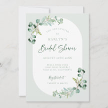 HARLYN Eucalyptus Bridal Shower Party Invitation