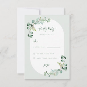 HARLYN RSVP Eucalyptus Bridal Shower Reply Card