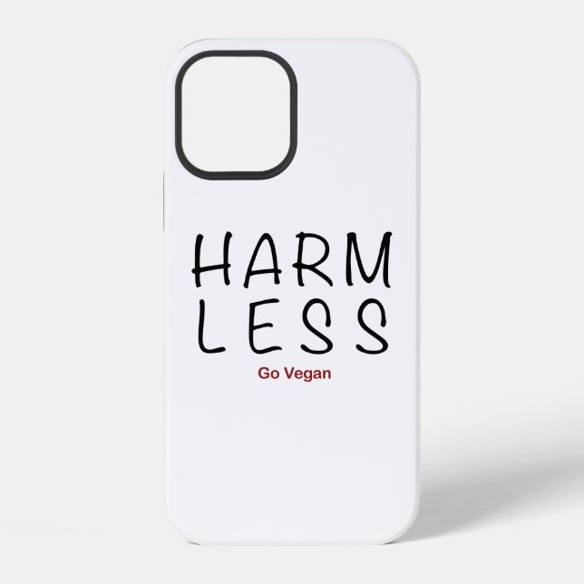 Harm Less - Go Vegan iPhone Case (Back)