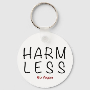 Harm Less - Go Vegan Key Ring