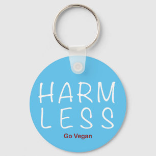 Harm Less - Go Vegan (Light Version) Key Ring