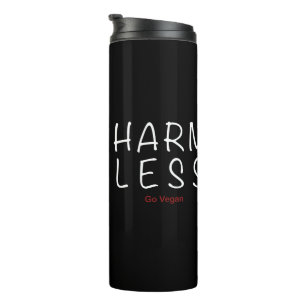 Harm Less - Go Vegan (Light Version) Thermal Tumbler