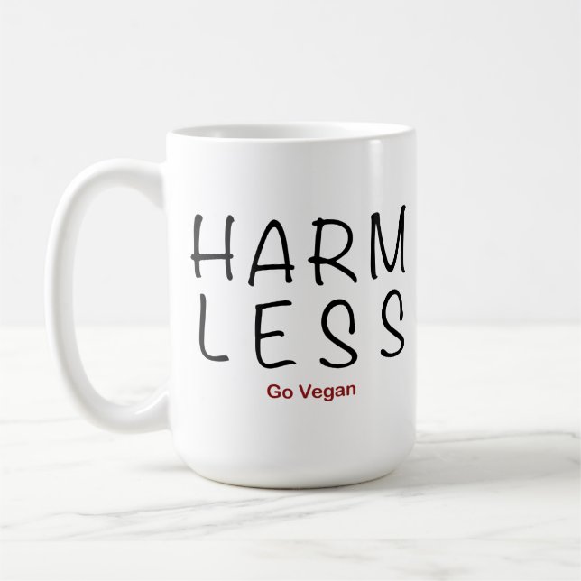 Harm Less - Go Vegan Mug (Left)