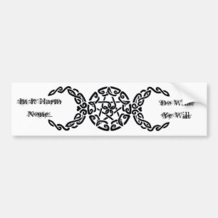 Harm None bumper sticker